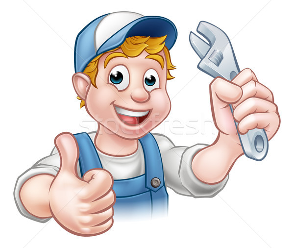 Cartoon Character Mechanic or Plumber Stock photo © Krisdog