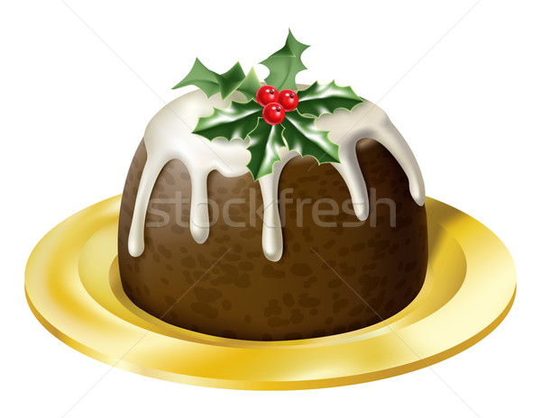 christmas pudding Stock photo © Krisdog