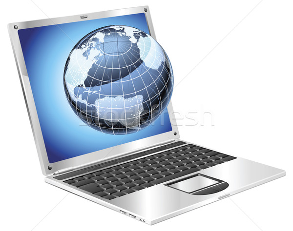 Laptop globe concept Stock photo © Krisdog