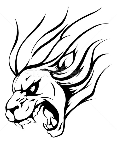 狮子怎么画 霸气 怒吼图片
