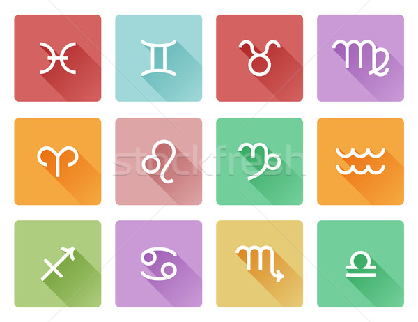 Zodiac horoscope sign icons Stock photo © Krisdog