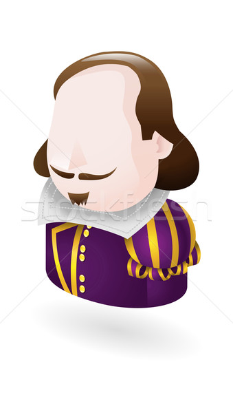 bard Shakespeare character icon Stock photo © Krisdog