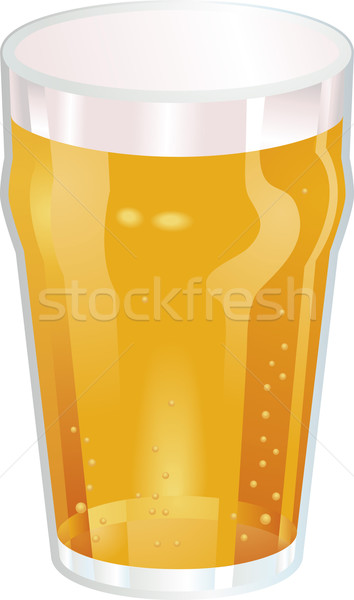 Nice пинта пива вектора иллюстрация стекла Сток-фото © Krisdog