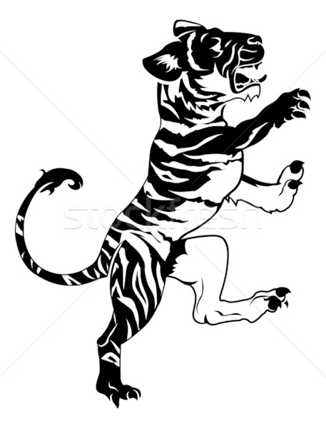 Stylised tiger illustration Stock photo © Krisdog