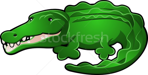Cute alligatore coccodrillo cartoon illustrazione Foto d'archivio © Krisdog