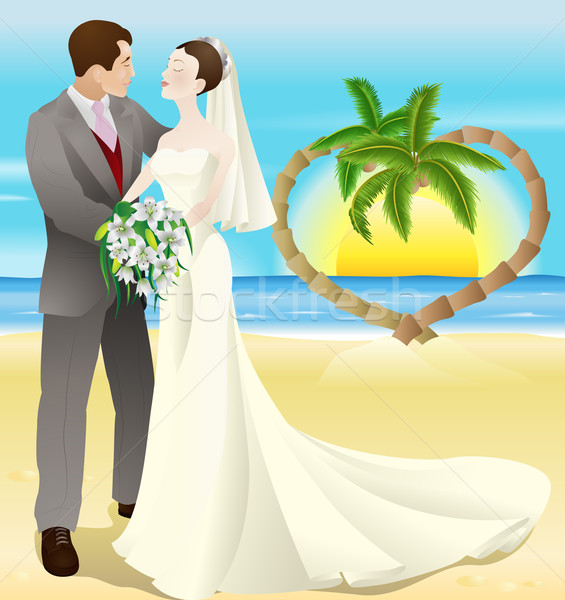 tropical destination beach wedding Stock photo © Krisdog