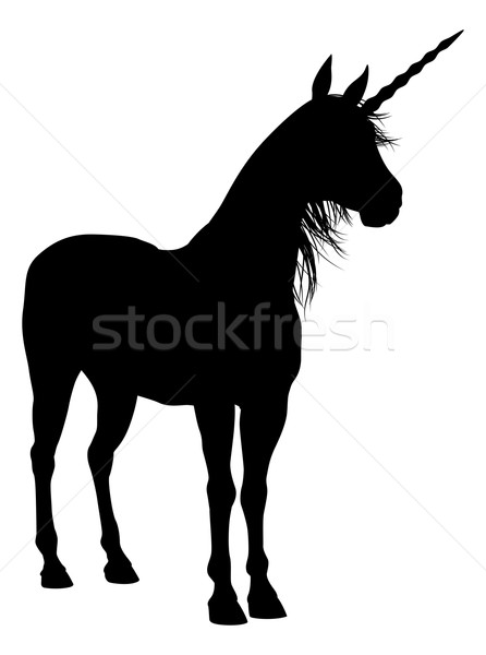 Silhouette of Unicorn Stock photo © Krisdog