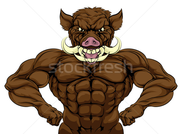 Boar Warthog Mascot Stock photo © Krisdog