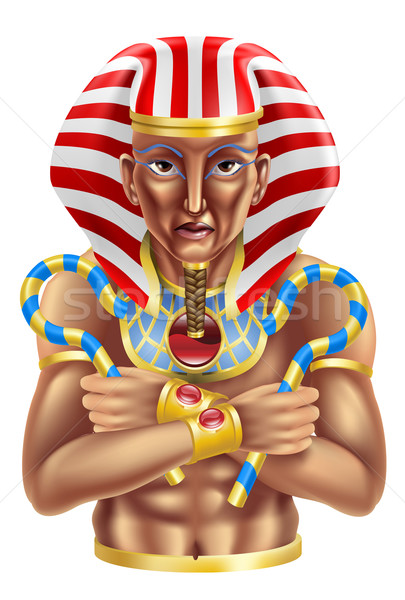 Egyptische avatar illustratie oude farao koning Stockfoto © Krisdog