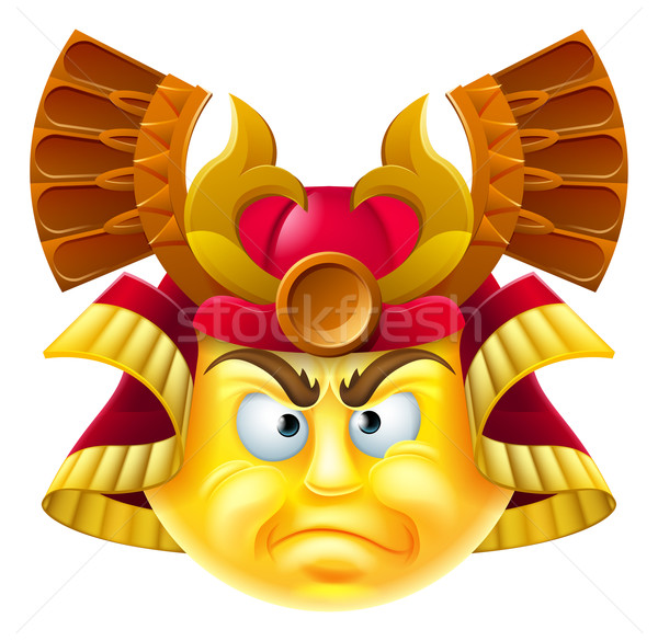 Samurai emoticon desen animat warriors Imagine de stoc © Krisdog