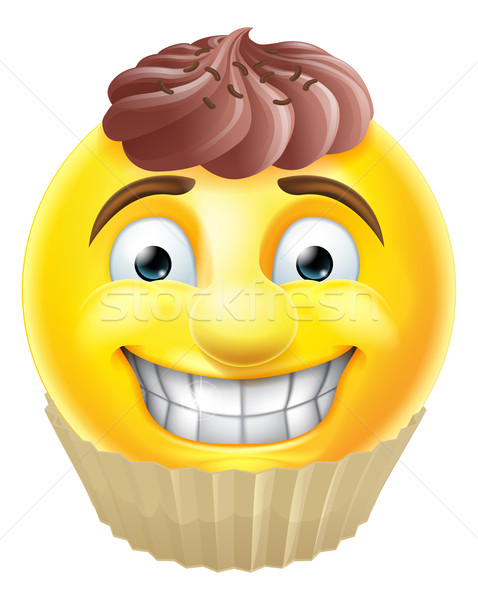 Chocolate Cake Emoji Emoticon Stock photo © Krisdog