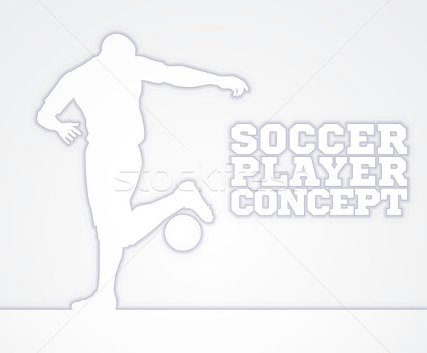 Soccer Football Player Concept Silhouette Stock photo © Krisdog