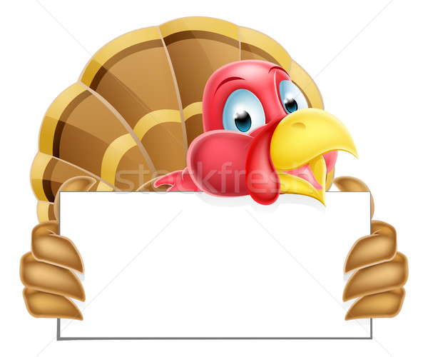 [[stock_photo]]: Turquie · signe · action · de · grâces · Noël · cartoon