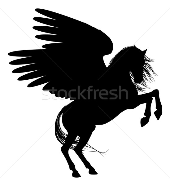 Pegasus in Silhouette Stock photo © Krisdog
