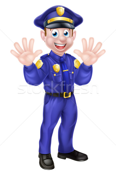 Cute Cartoon Police Vector & Photo (Free Trial)