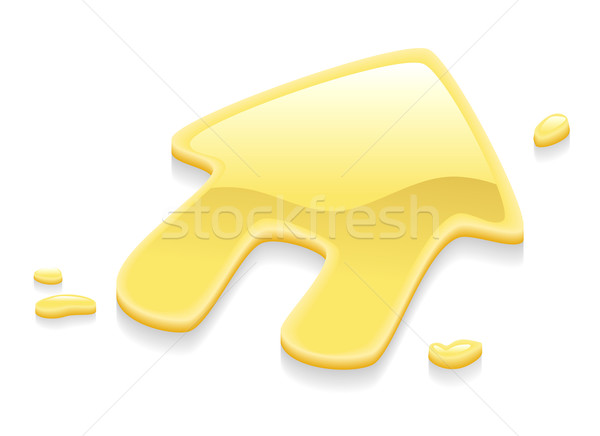 Liquid gold metal house symbol sign Stock photo © Krisdog