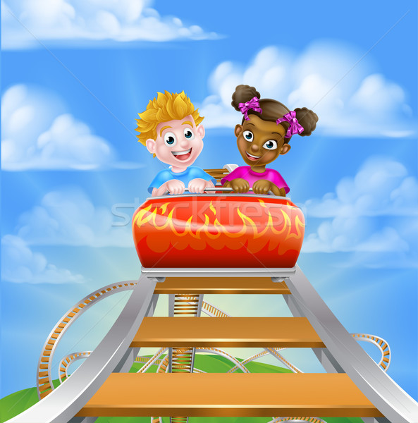 Roller Coaster Fair Theme Park Stock photo © Krisdog