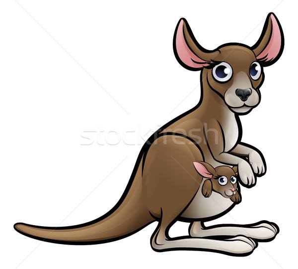 Kangaroo Animals Cartoon Character Stock photo © Krisdog