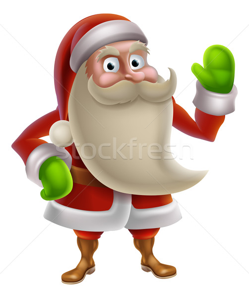 Cartoon Santa Waving Stock photo © Krisdog