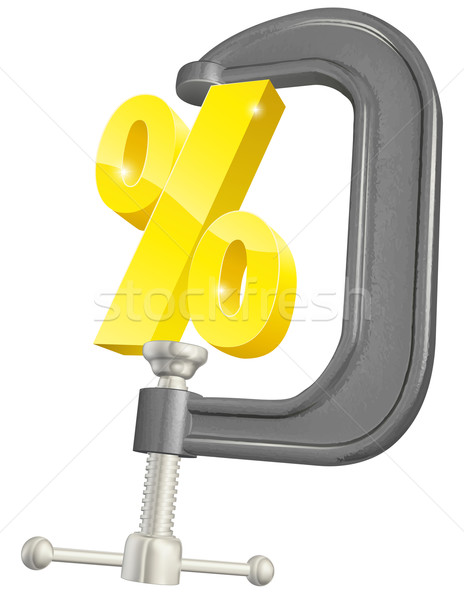 Percentage sign in clamp concept Stock photo © Krisdog