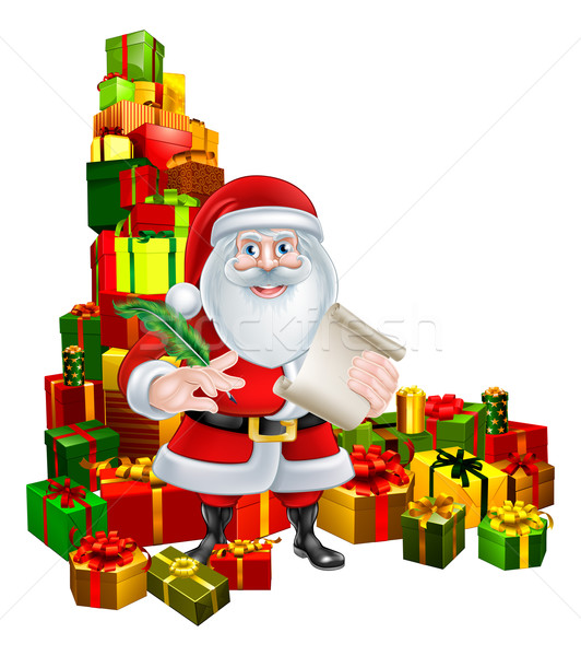 Santa and Gifts List Stock photo © Krisdog