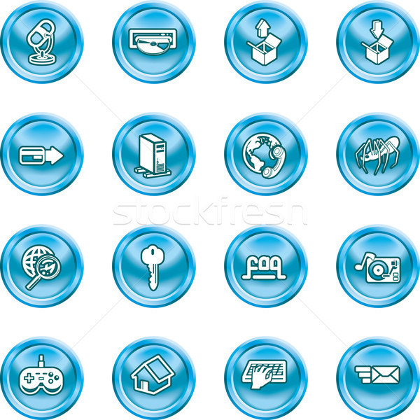 Stockfoto: Website · internet · pictogrammen · ingesteld · iconen