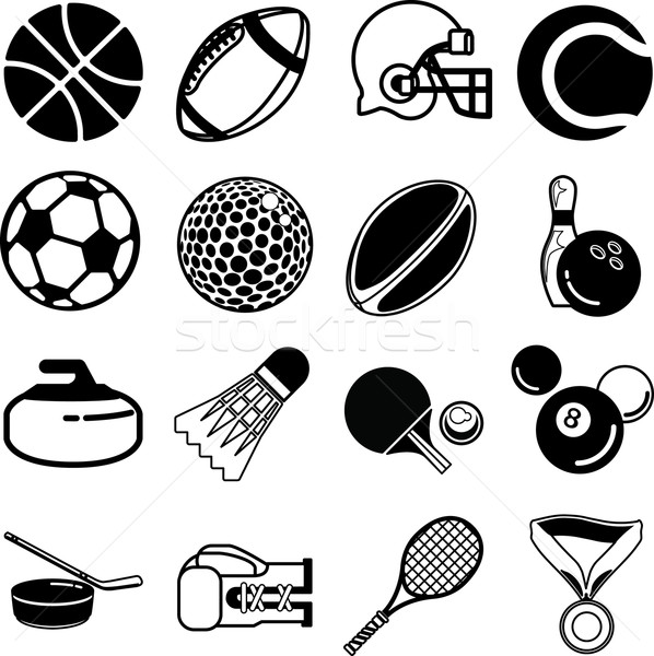 Sportowe ikona projektu elementy sportu Zdjęcia stock © Krisdog