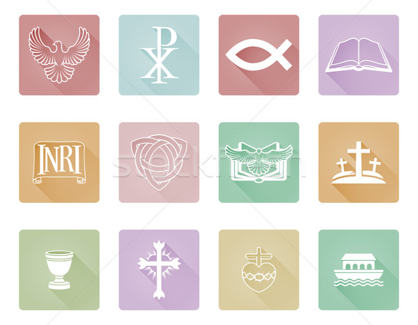 Christian Icon Series Set Stock photo © Krisdog