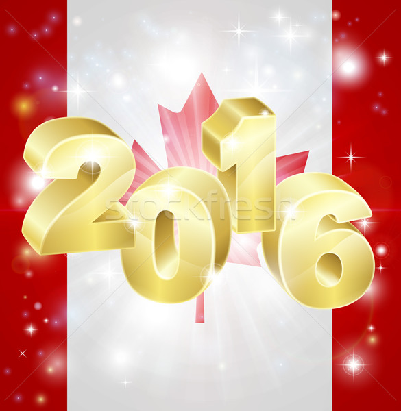 Canadian Flag 2016 Concept Stock photo © Krisdog