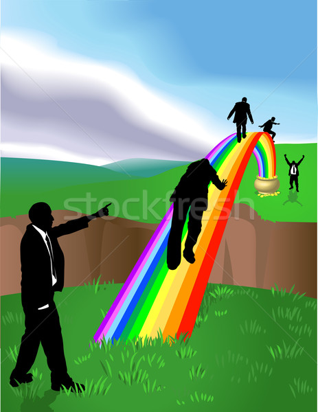 rainbow  business concept illustration Stock photo © Krisdog