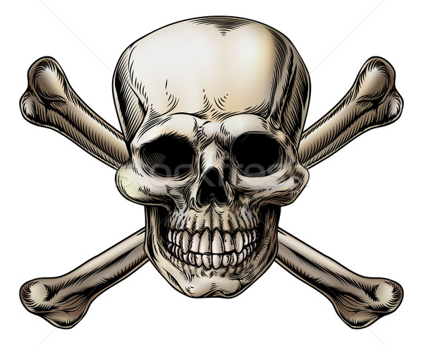 Skull and Crossbones Icon Stock photo © Krisdog