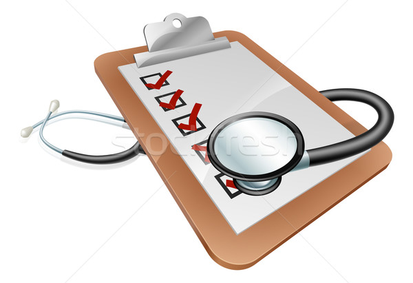Estetoscópio clipboard médico hospital administração Foto stock © Krisdog
