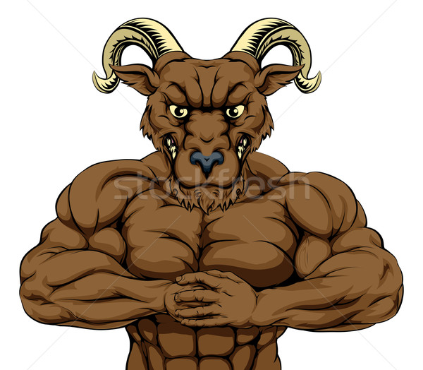 Tough ram mascot Stock photo © Krisdog