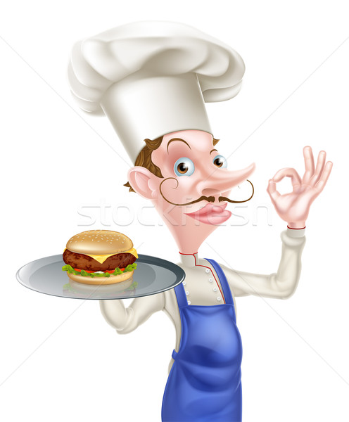 Burger Chef Perfect Sign Stock photo © Krisdog