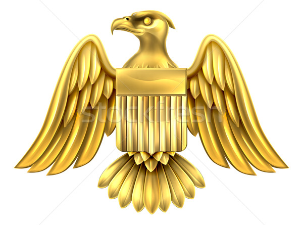 Golden American Eagle Shield  Stock photo © Krisdog