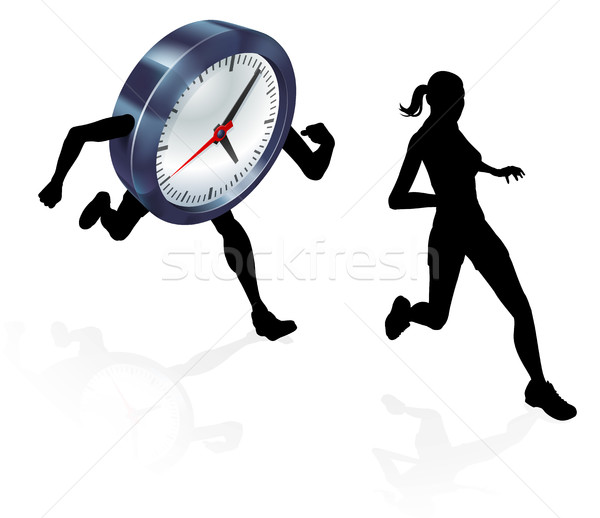 Stress Clock Race Concept Stock photo © Krisdog