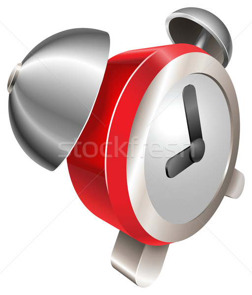 Bight red shiny alarm clock Stock photo © Krisdog