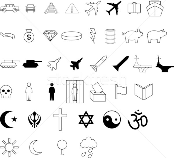 Demographic symbol icons Stock photo © Krisdog