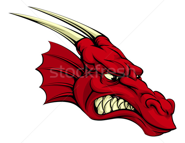 Red dragon mascot Stock photo © Krisdog