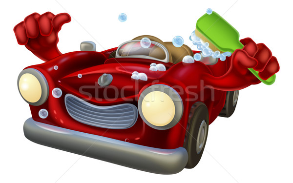 Carwash cartoon Stock photo © Krisdog