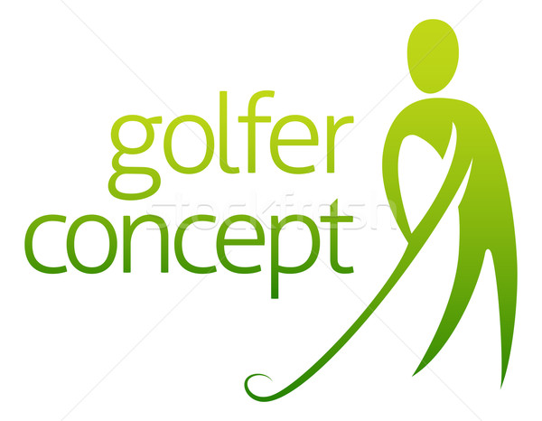 Golfer abstrakten Golfball Mann Design Hintergrund Stock foto © Krisdog