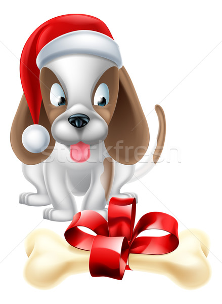 Christmas Cartoon Dog Stock photo © Krisdog