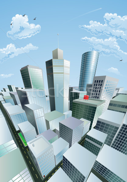 Modern cityscape of city centre financial district Stock photo © Krisdog