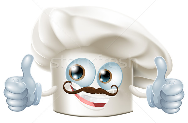Photo stock: Heureux · cartoon · chef · personnage · geste