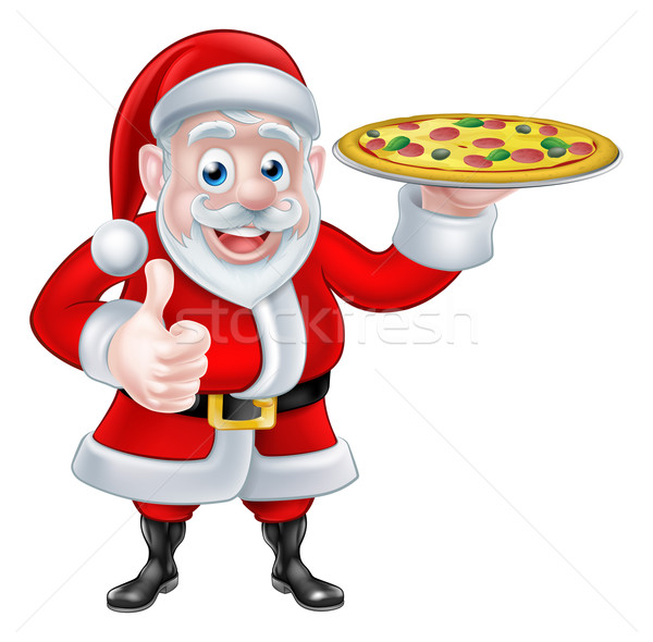 Babbo Natale Pizzeria.Pizza Cartoon Babbo Natale Illustrazione Vettoriale C Christos Georghiou Krisdog 5933473 Stockfresh