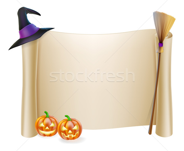 Halloween Scroll Background Stock photo © Krisdog