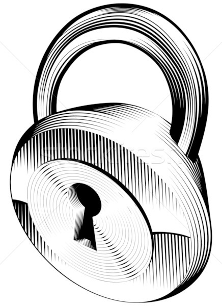 商业照片: 黑白 · 挂锁 · 插图 · 安全 · 关键 · 黑色