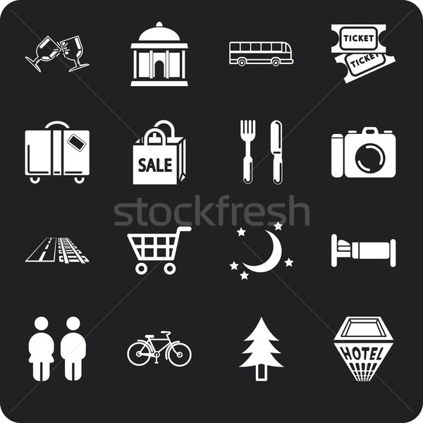 location tourism icons Stock photo © Krisdog