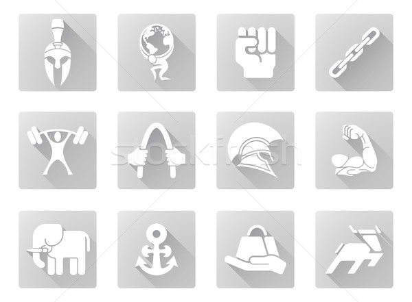 Strength icons Stock photo © Krisdog
