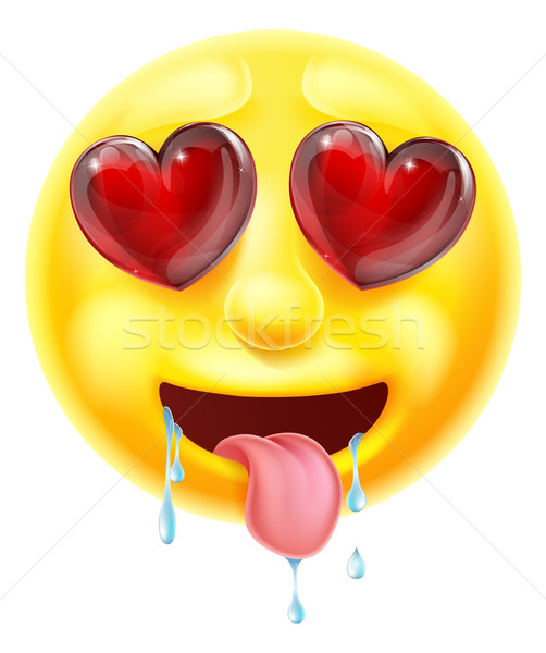 Heart Eyes Emoji Emoticon Stock photo © Krisdog